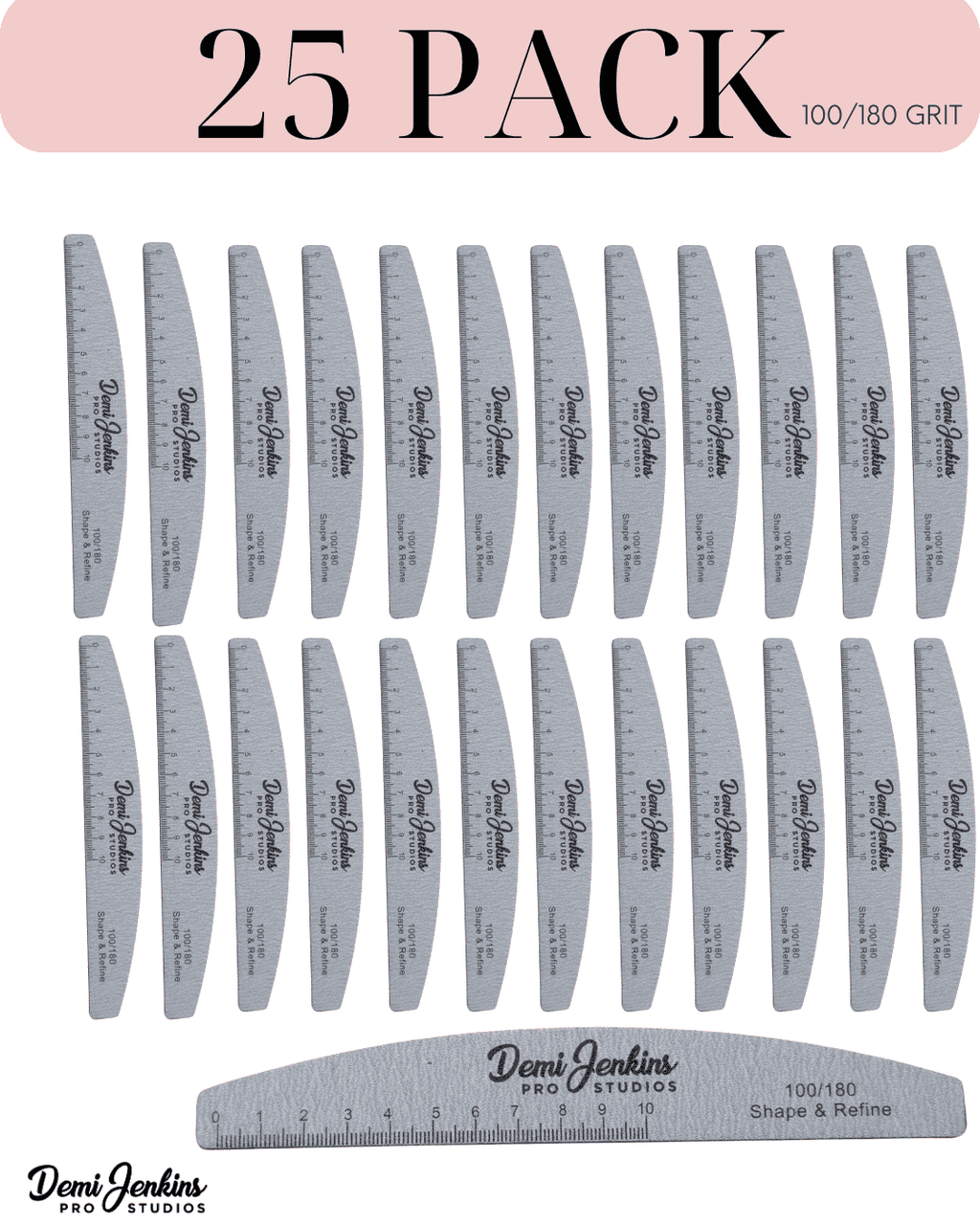 Pro Refine™ Nail File 100/180 Grit 25 PACK
