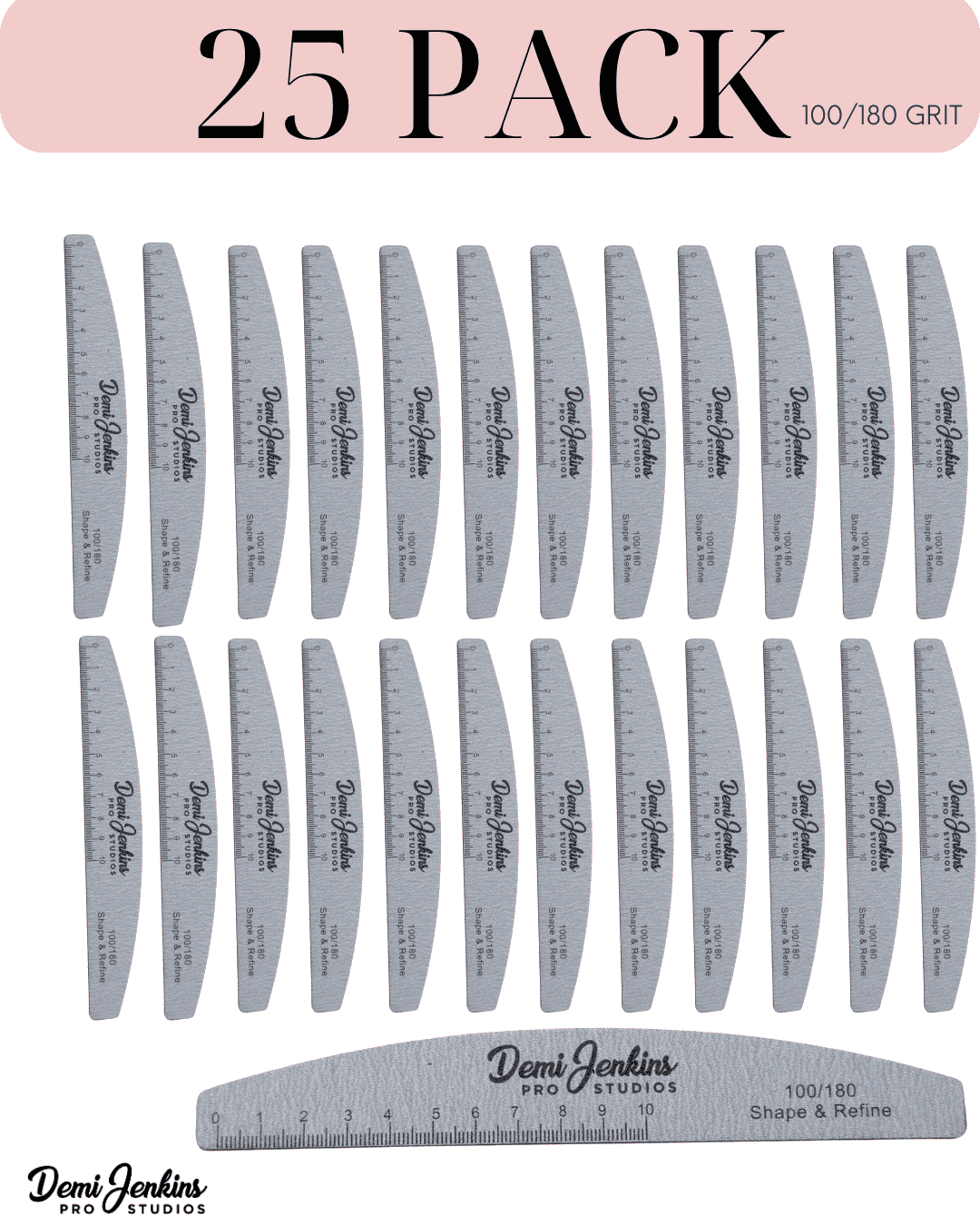 Pro Refine™ Nail File 100/180 Grit 25 PACK